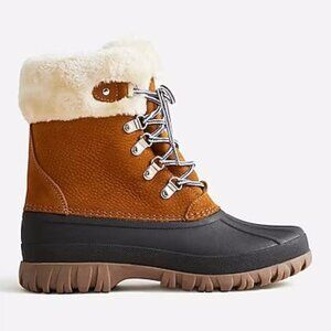New! JCrew Perfect Winter boots with sherpa - size 9